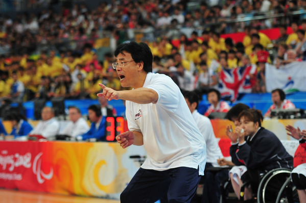 試合中も大声で指示を出し続けた （PID: 000953）