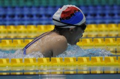 女子100m平泳ぎ Park Woosun（韓国 SB14） 1分32秒67 1位