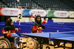 女子クラス3-5（車椅子）、イラク(Maryam選手、Marzieh選手）対ヨルダンの決勝戦