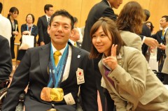 アルペンスキー金メダリスト狩野亮選手とスピードスケート吉井小百合選手