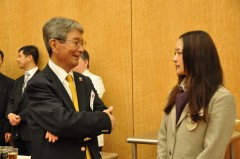 アルペンスキー松井貞彦監督と上村愛子選手