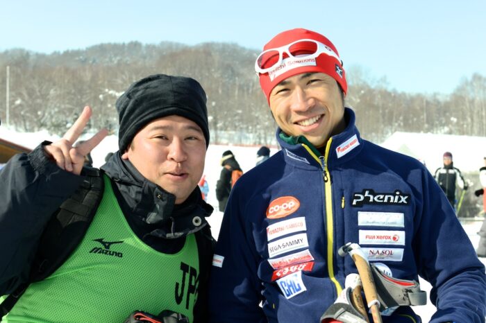 越智貴雄カメラマンと久保恒造選手