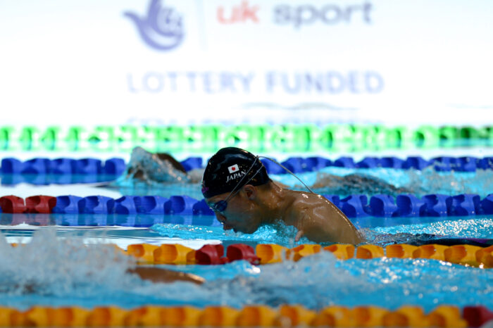 男子１００メートルSB7で苦戦した、中村智太郎の泳ぎ　写真・佐々木延江