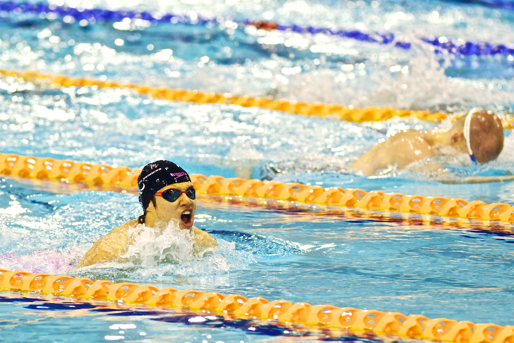 木村敬一、１００メートル平泳ぎS１１決勝での泳ぎ
