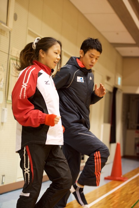 千明選手と裕士選手はともに陸上で世界をめざしている