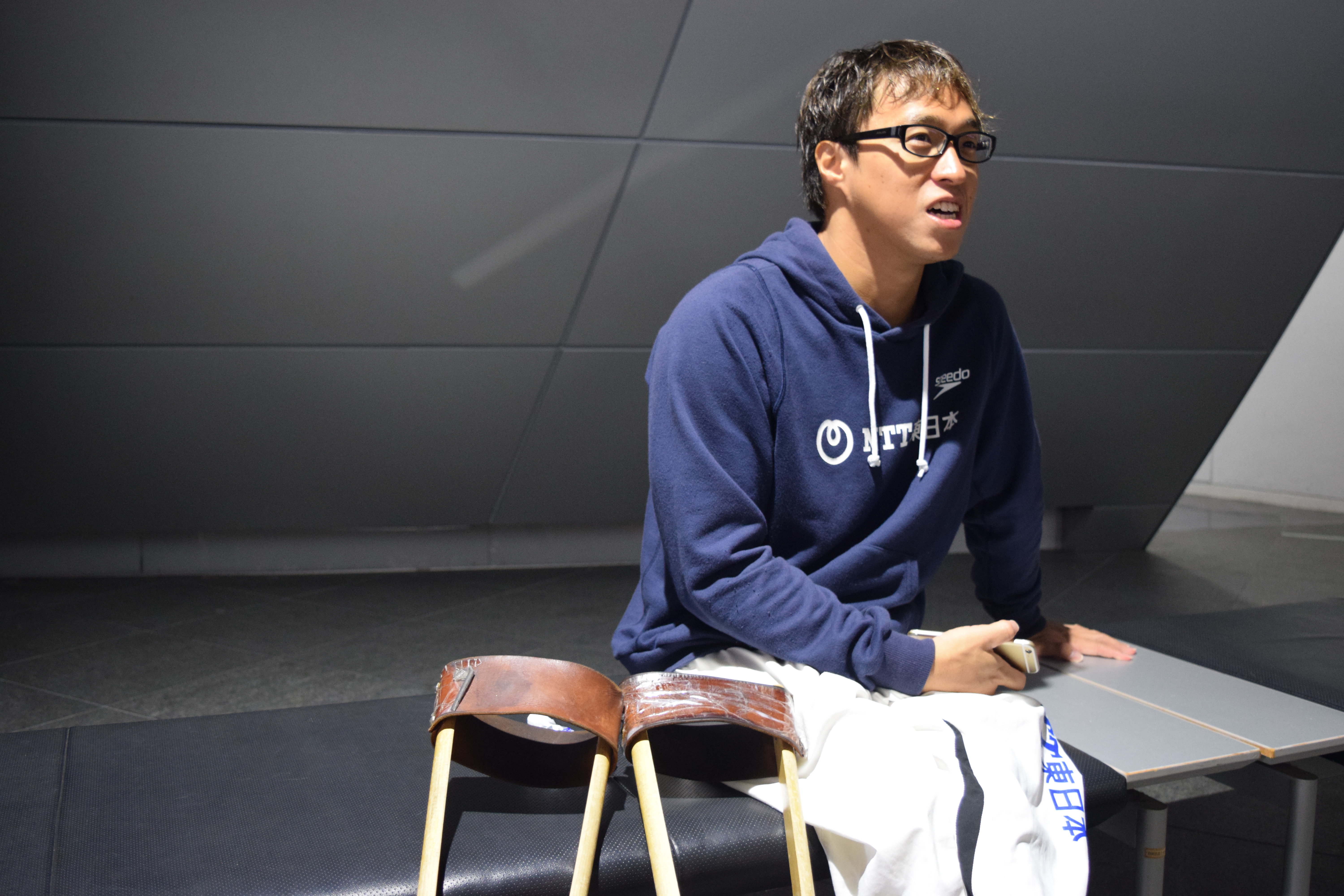 日本代表へのレースで失格を取ってしまったと話す木村潤平