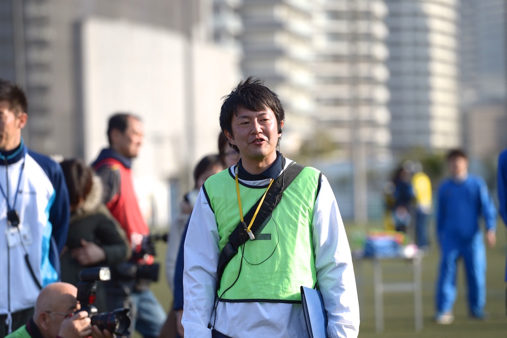 イベントを企画したスタッフの眞島哲也さん（電動車椅子サッカー）