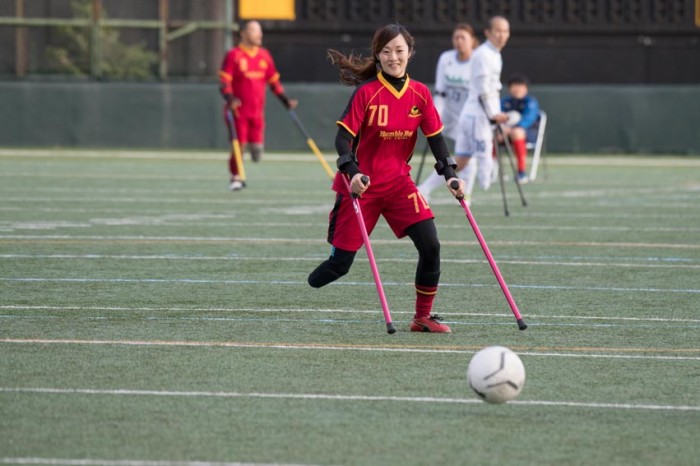 AFCバンブルビー千葉 VS FC九州バイラオールによる第４試合で出場した女子の佐藤直美（AFCバンブルビー千葉７０番）