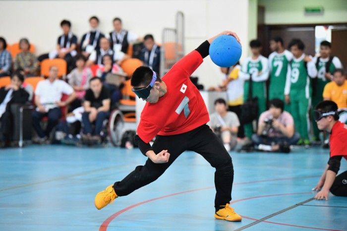 キャプテンで強化指定選手の金子和也（１７歳・埼玉県立特別支援学校塙保己一学園）　（写真・山下元気）