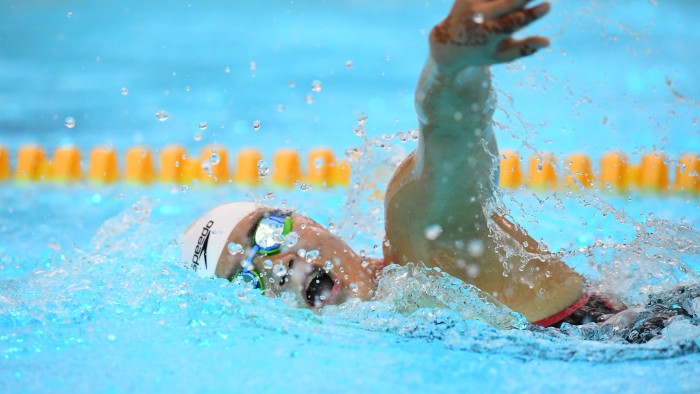 小池さくら（１６歳・日体桜華高）４００メートル自由型Ｓ７の泳ぎ　（写真・山下元気）