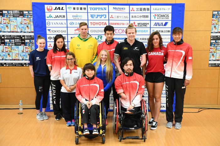 世界から横浜に集まった選手たちとの記者会見で　（写真・山下元気）