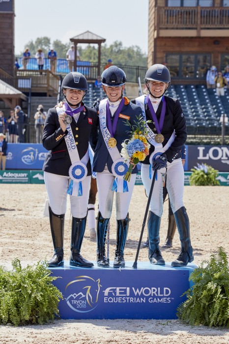 Grade 3 Natasha Baker(Silver), Rixt van der Horst(Gold), Rebecca Hart (Bronze) (Photo:FEI)