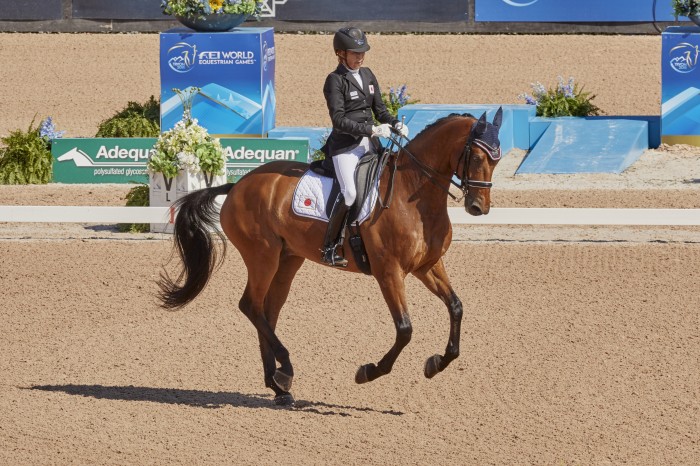 FEI World Equestrian Games™ Tryon USA  Bronze medalist Tomoko Nakamura on Djazz F (Photo FEI/Liz Gregg)