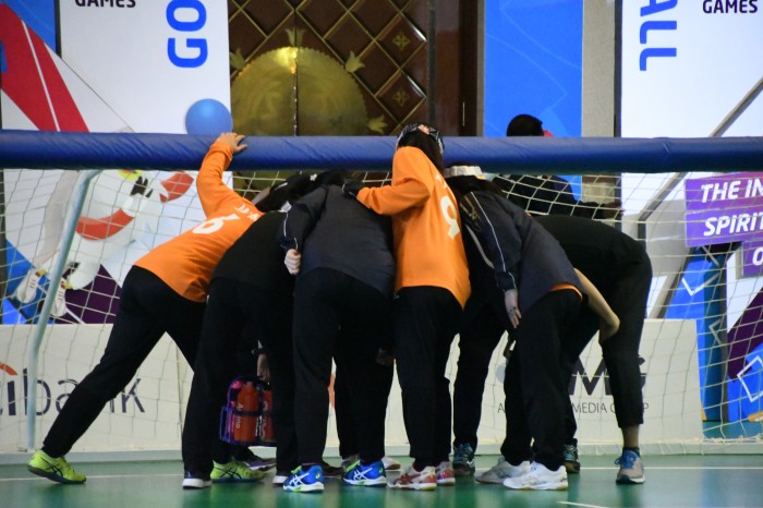 日本女子ゴールボール円陣