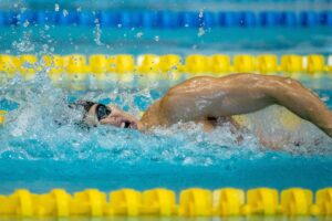 200メートル個人メドレー S11を泳ぐ木村敬一（全盲／東京ガス）　写真・秋冨哲生
