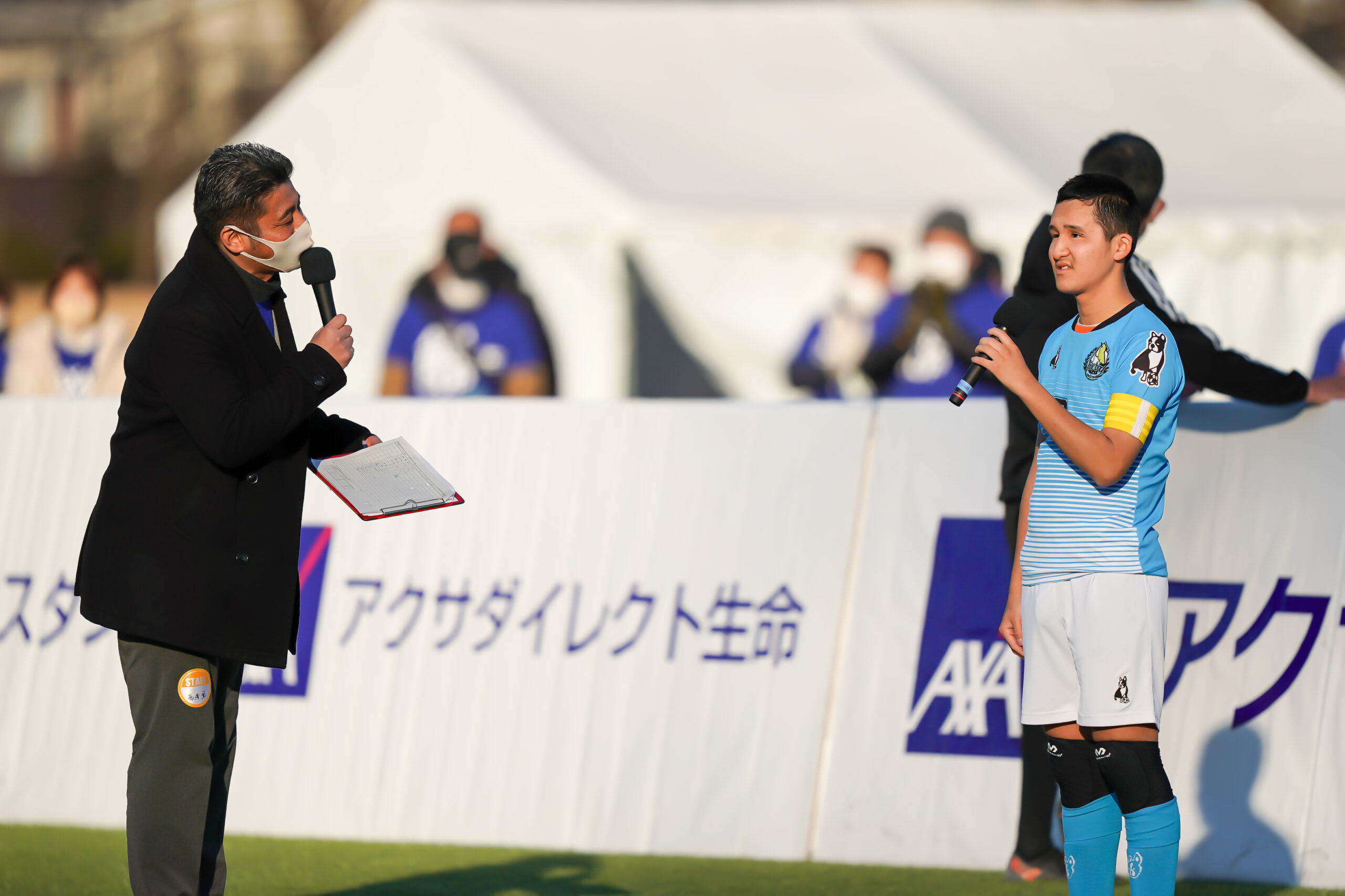 優勝インタビューに答えるfree bird mejirodai園部優月