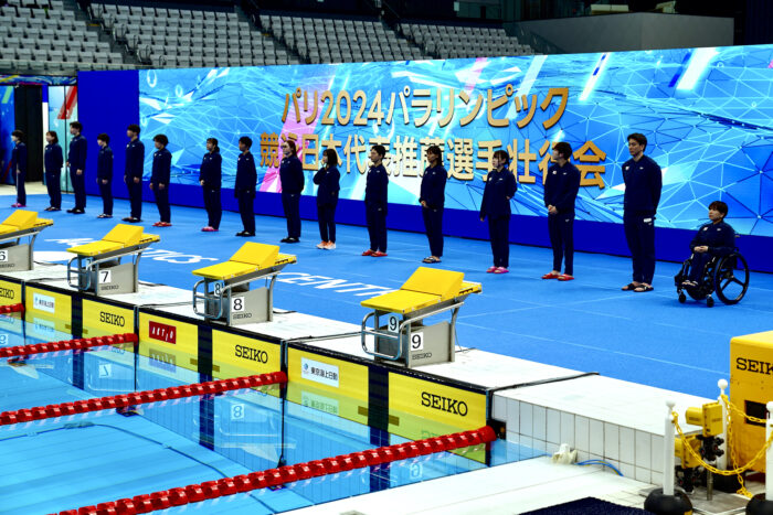 東京パラリンピック以来の東京アクアティクスセンターでデモンストレーションレースを泳いだ富田宇宙（EY Japan）