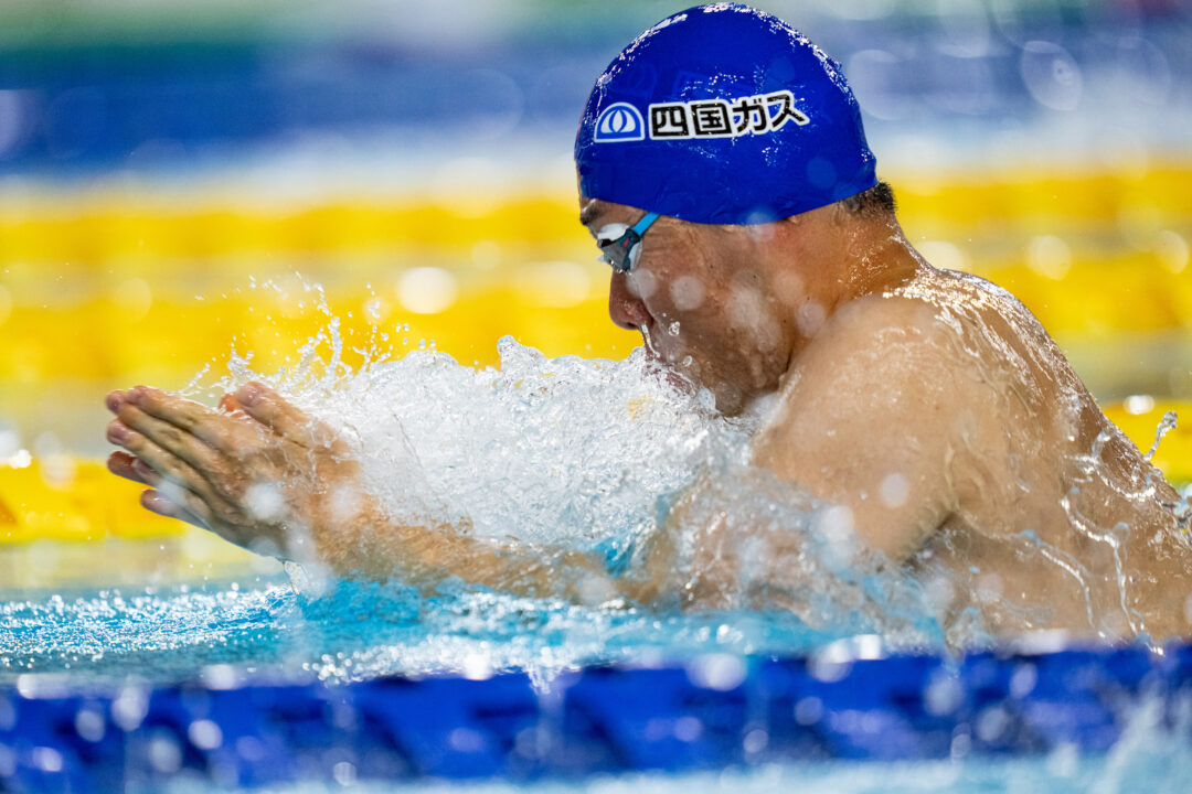 山口の100m平泳ぎ予選(1:00.79)をマーク 写真・秋冨哲生