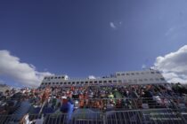 3月13日、コルティナの中心にある、トファーネ・アルペンスキー会場。ジャイアントスラローム(大回転)が行われた。 写真・中村 Manto 真人