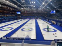 3月3日、コルティナ、オリンピックカーリングセンター。　写真・佐々木延江