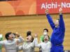 優勝が決まった瞬間、喜びを爆発させるタイチーム。
